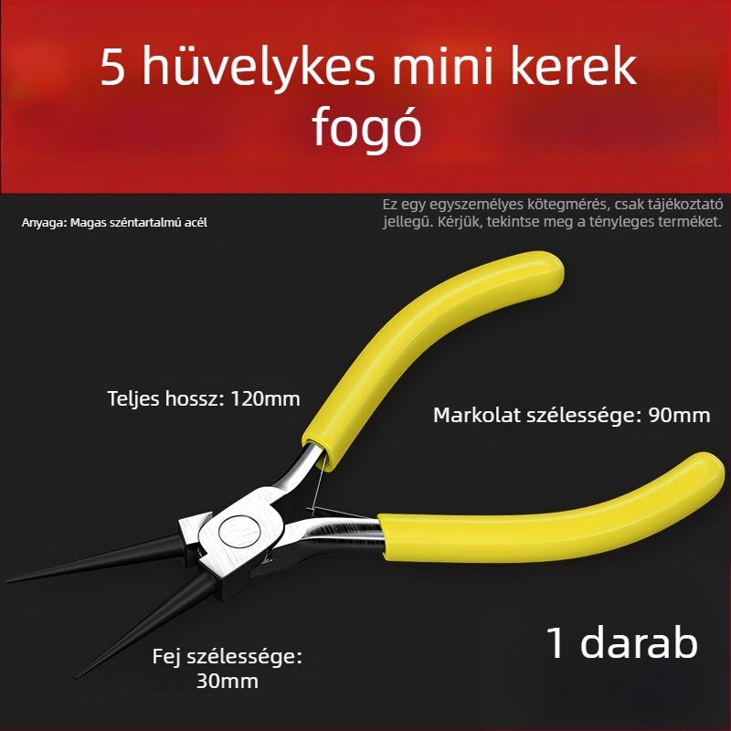 5 hüvelykes kézműves DIY mini fogó – többfunkciós drótfogó hegyes szájszéppel, gyöngyékszerekhez, kompakt otthoni használatra