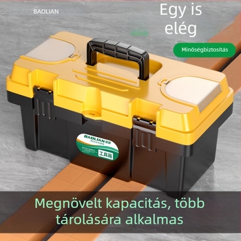 Nagy hordozható szerszámtartó villanyszerelőknek, ipari szintű ütésálló, többfunkciós