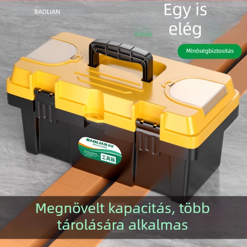 Nagy hordozható szerszámtartó villanyszerelőknek, ipari szintű ütésálló, többfunkciós