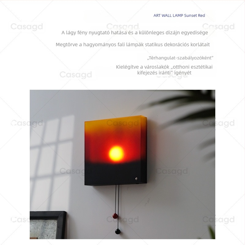 Casagd Sunset fali lámpa – magasságban állítható, vintage stílusú fali lámpa, előcsarnokba, nappaliba és hálószobába