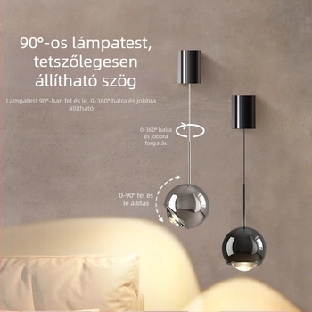 Állítható magasságú hálószobai fali lámpa – olasz minimalistikus luxus, érintésmentes gesztus-érzékelős okos világítás, lógó kábel dizájn
