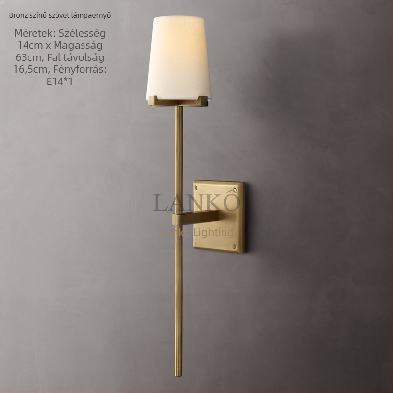Posztmodern skandináv hosszú falikar üvegbúrás árnyékolóval