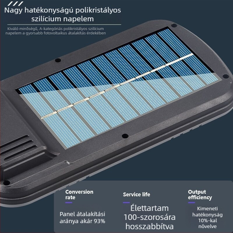 Szuper fényes kültéri vízálló COB napenergia-falikar kert- és udvarmegvilágításra, távirányítóval és mozgásérzékelővel, LED