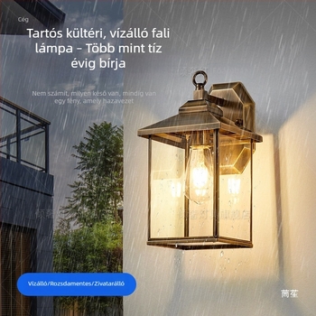 Kültéri fali lámpa villa bejáratához, erkélyhez, kerthez és külső falakhoz, kínai stílusú pavilon udvarhoz