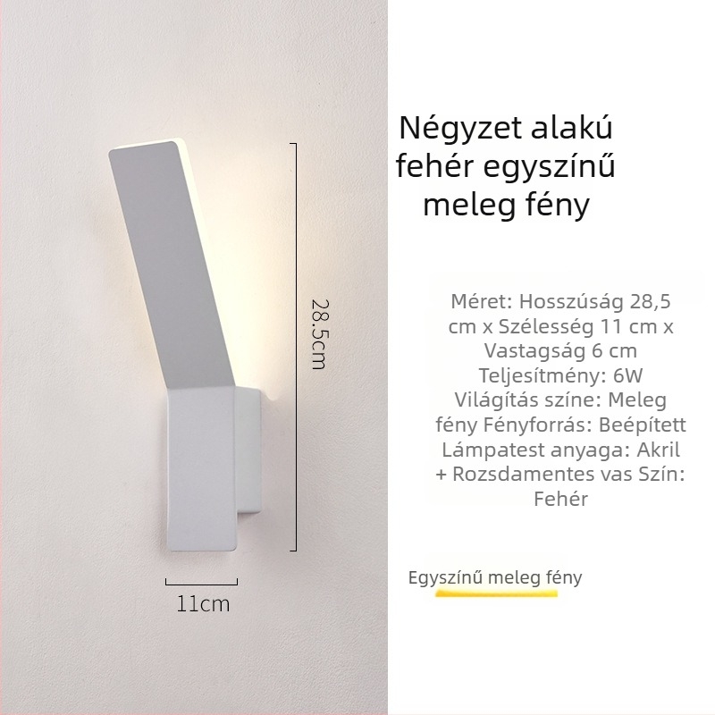 Kültéri vízálló LED falikar, letisztult modern dizájn, kreatív stílus