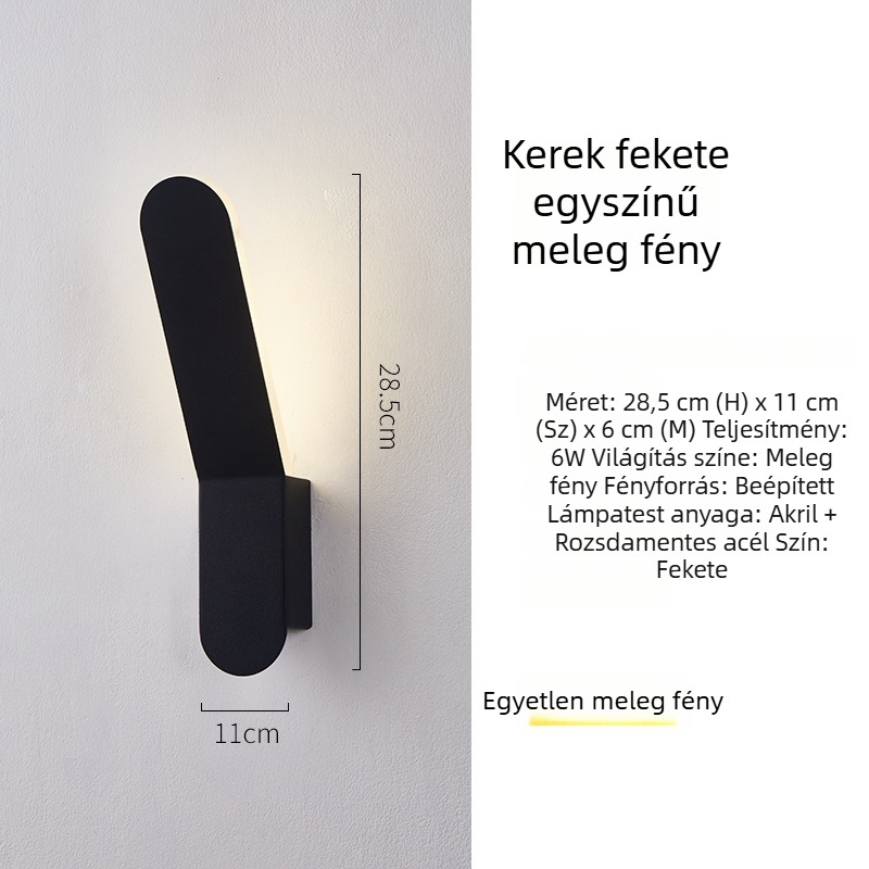 Kültéri vízálló LED falikar, letisztult modern dizájn, kreatív stílus