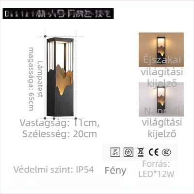 Új kínai stílusú villa falikar, kültéri udvari világítás, vízálló