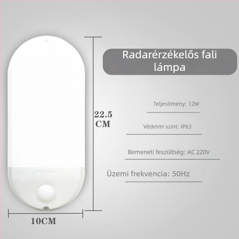 Infravörös mozgásérzékelős LED falikar, okos világítás folyosókhoz és lépcsőkhez