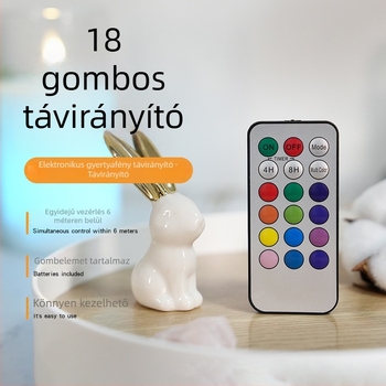 LED elektronikus gyertya távirányító 10/11/18 gombbal, esküvői vezérlő időzítő funkcióval