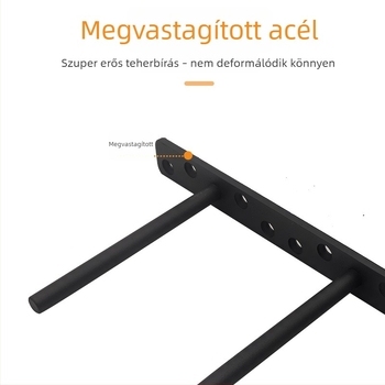 Rejtett polctartó, T-alakú, szénacélból, csiszolt felülettel, 4 mm vastagságú