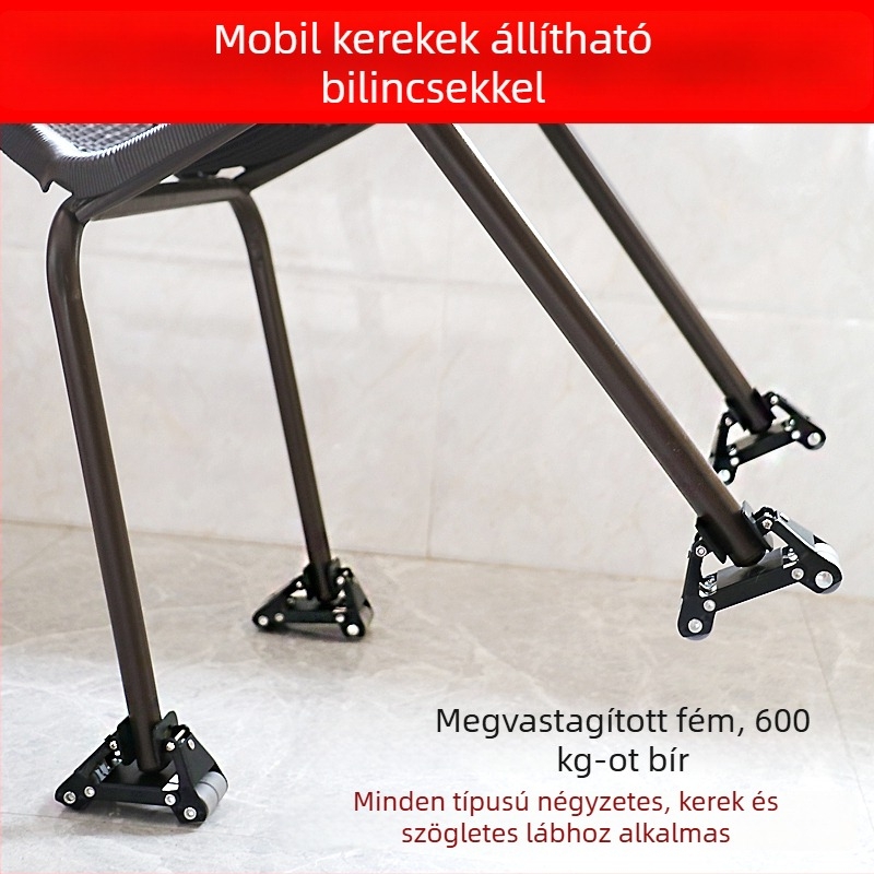 Rögzített és mozgatható görgős alap nehéz bútorok mozgatásához: ágyak, székek, lábtámaszok és mahjong asztalok