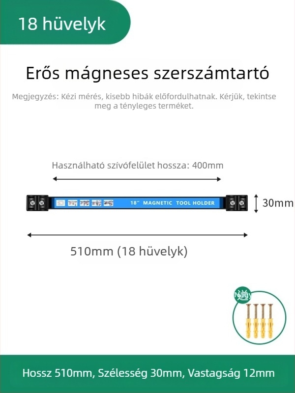 Erős mágneses szerszámtároló állvány – mágneses eszközrendező, kés tartó, hardver szervező
