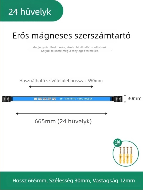 Erős mágneses szerszámtároló állvány – mágneses eszközrendező, kés tartó, hardver szervező