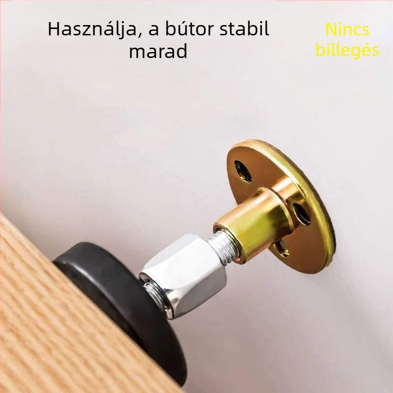 Ágyfej stabilizáló, védelem az ingadozás és a nyikorgás ellen, falra felszerelhető, állítható párnás támasz