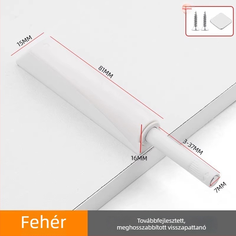 Szekrényajtó nyomásos mechanizmus, rugalmas kapcsoló, fogantyú nélküli, láthatatlan nyitó, masszív kivitel