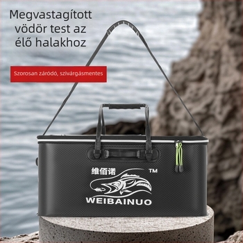 Hordozható élőhalas vödör horgászathoz, többfunkciós kültéri tárolóedény nagy kapacitással