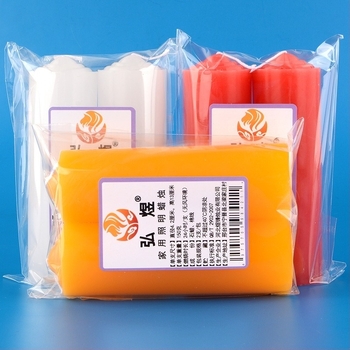 Paraffin gyertya Buddha felajálláshoz, hengeres, füstmentes és szagtalan, piros, fehér és sárga színű, 150 g, általános világítás otthonra
