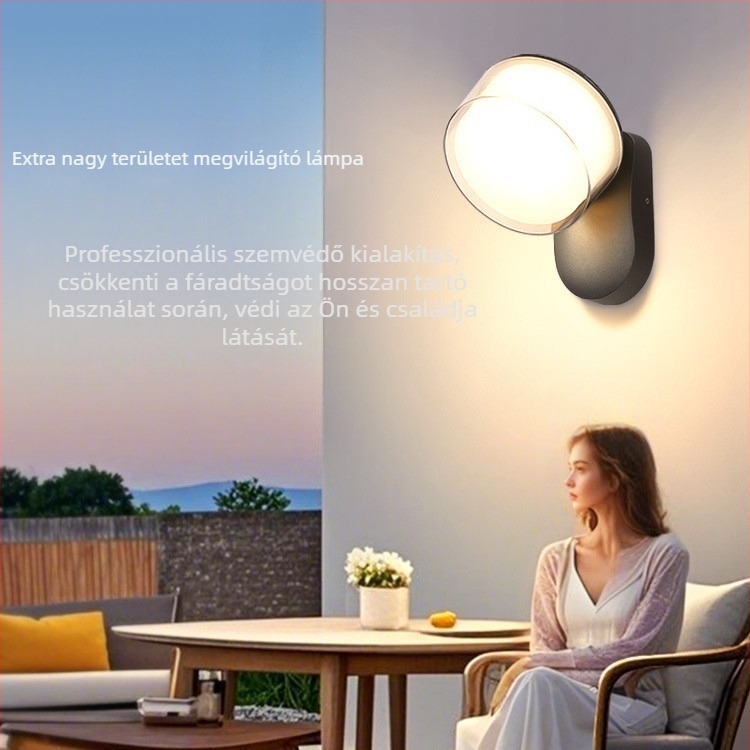 LED kültéri, vízálló falikar mozgásérzékelővel erkélyre, kapuhoz, udvarra, teraszra és folyosóra