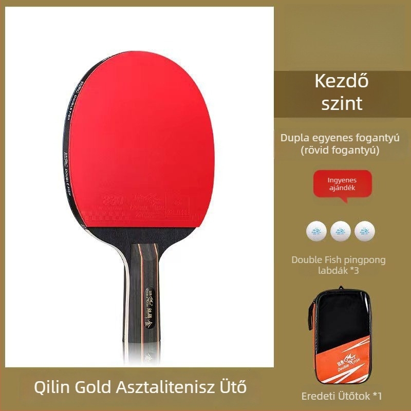 Új asztalitenisz ütő készlet kétoldalas anti-adhéziós gumival, nagy rugalmasságú, kezdőknek – megfelelő penhold és shakehand fogáshoz