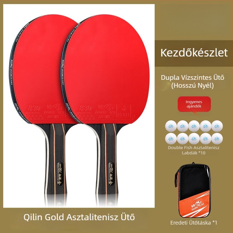 Új asztalitenisz ütő készlet kétoldalas anti-adhéziós gumival, nagy rugalmasságú, kezdőknek – megfelelő penhold és shakehand fogáshoz