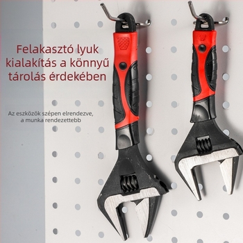 Ipari minőségű állítható csavarkulcs, nagy nyílású, rövid nyéllel, többfunkciós