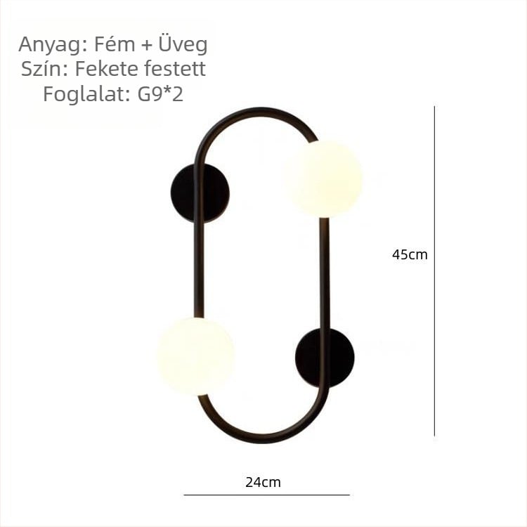 Magic Bean üveggömb falikar, északi minimalist dizájn nappaliba, hálószobába és dolgozószobába