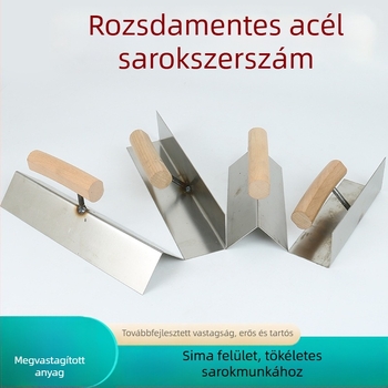 Rozsdamentes acélból készült kettős szögű sarok eszköz belső és külső falakhoz, glettkaparó