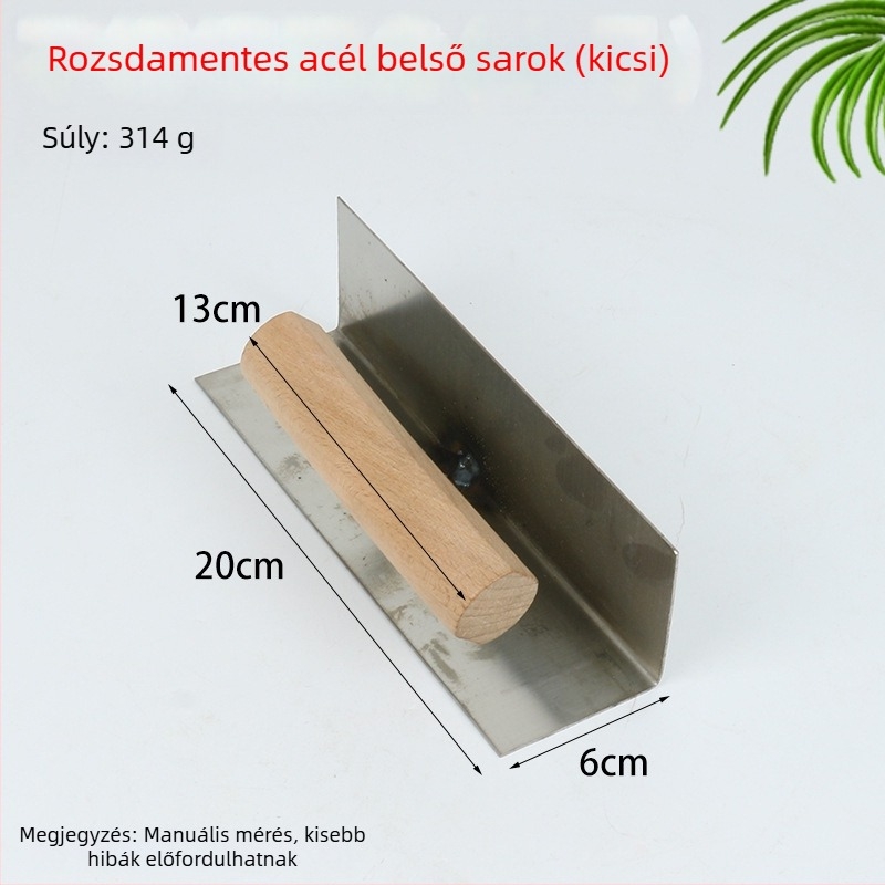 Rozsdamentes acélból készült kettős szögű sarok eszköz belső és külső falakhoz, glettkaparó