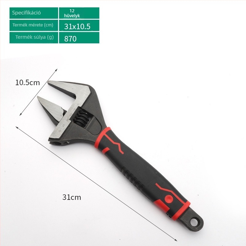 Nagy nyitott végű állítható kulcs vízvezetékhez és fürdőszobához