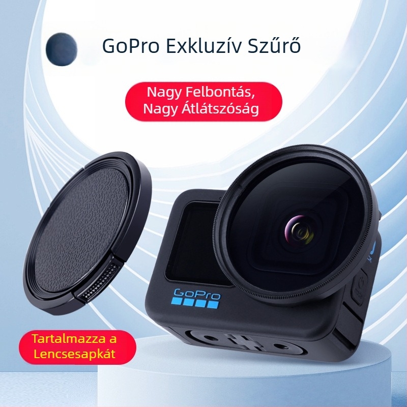 52 mm-es szűrő készlet adapter gyűrűvel GoPro HERO11/10/9-hez: UV, CPL és búvárszűrők