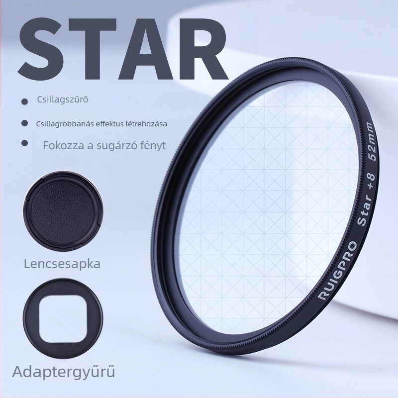 52 mm-es szűrő készlet adapter gyűrűvel GoPro HERO11/10/9-hez: UV, CPL és búvárszűrők