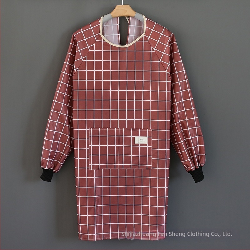 Női hosszú ujjú konyhai kötény, vízálló és olajálló, modern stílusú