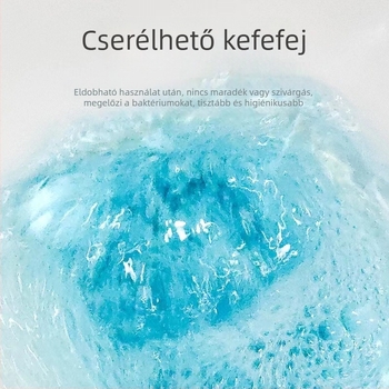 Egyszer használatos WC-tisztító, otthoni használatra, falra szerelhető, tisztítja a nehezen elérhető sarkokat