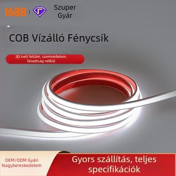 COB LED szalag, háromszínű színváltás, öntapadós, vízálló, 24V, szilikonból készült rugalmas LED-szalag a nappaliba