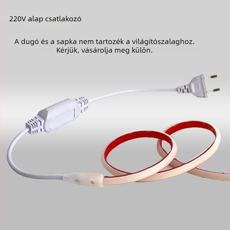 COB LED szalag, háromszínű színváltás, öntapadós, vízálló, 24V, szilikonból készült rugalmas LED-szalag a nappaliba