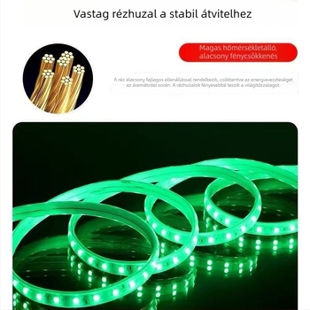 220V RGB LED-szalag 5050 kültéri, IP67 vízálló, távirányítós színváltó világítás reklámprojektekhez