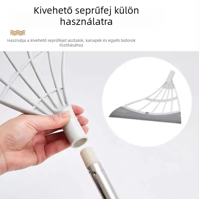 Új szilikon fürdőszobai kaparó – padló- és üvegfelületekhez — mágikus seprű