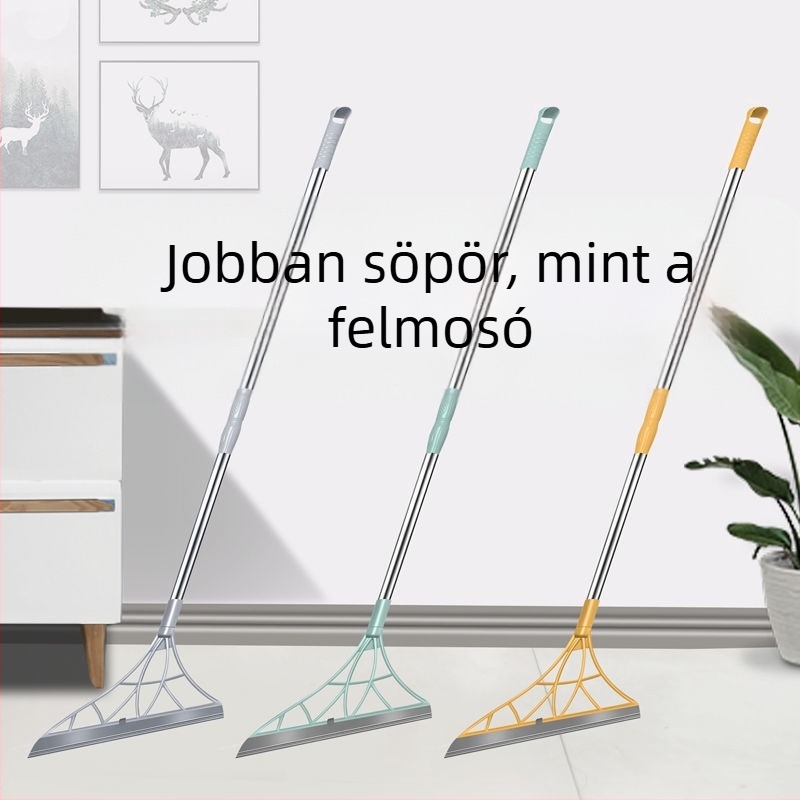 Új szilikon fürdőszobai kaparó – padló- és üvegfelületekhez — mágikus seprű
