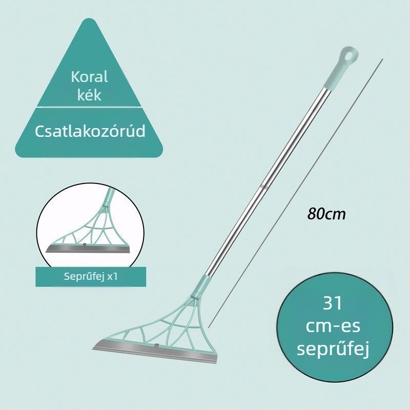 Új szilikon fürdőszobai kaparó – padló- és üvegfelületekhez — mágikus seprű