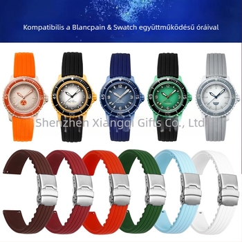 Xiangqi szilikon óraszíj 22 mm Swatch Fifty Fathoms ko-brand Baobao Five Oceans Series mechanikus merülőóra számára