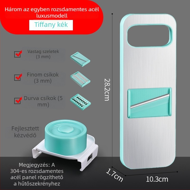 Keoke Multifunkcionális zöldségvágó rozsdamentes acélból burgonya reszelővel