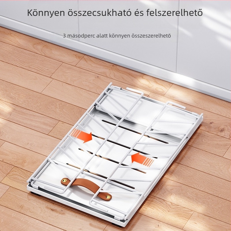 Konyhai tárolóállvány kinyitható összecsukható kosárral, többszintű tároló csúszó sínekkel a mosogató alatt