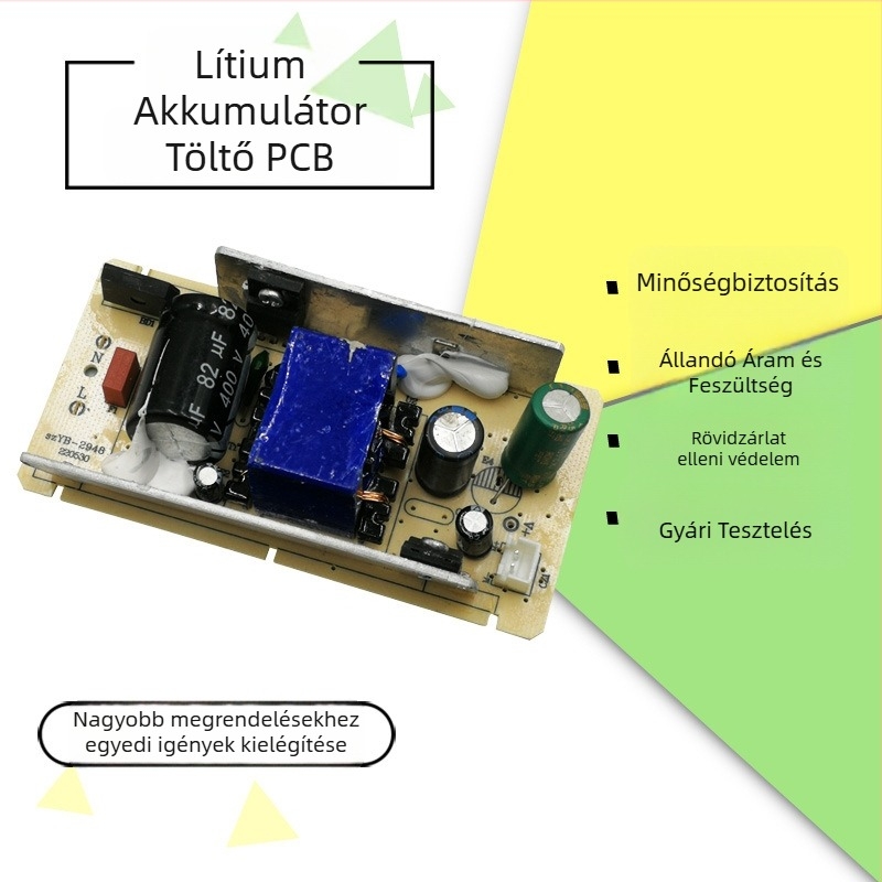 Lítium-ion akkumulátor töltő áramkörlap több kimenettel: 12.6V4A, 16.8V3A, 21V2.8A, 25.2V2.5A, 29.4V2A