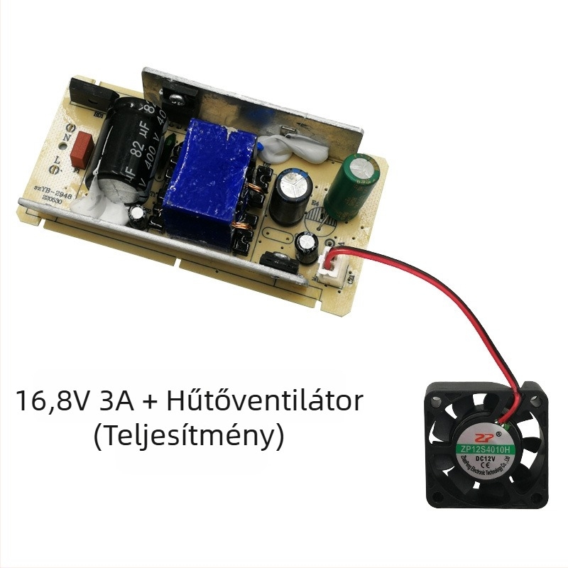 Lítium-ion akkumulátor töltő áramkörlap több kimenettel: 12.6V4A, 16.8V3A, 21V2.8A, 25.2V2.5A, 29.4V2A