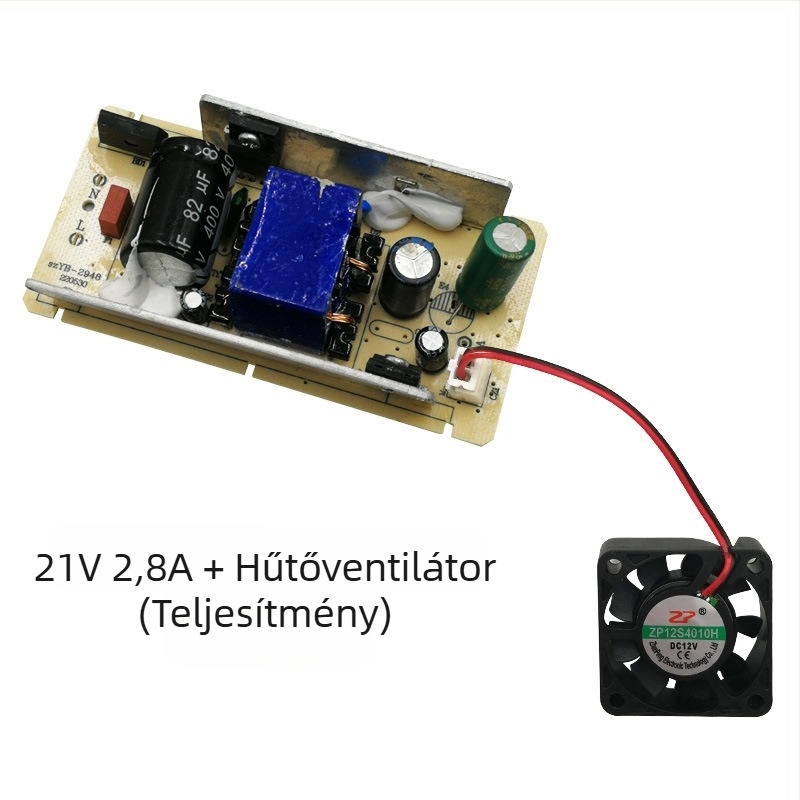 Lítium-ion akkumulátor töltő áramkörlap több kimenettel: 12.6V4A, 16.8V3A, 21V2.8A, 25.2V2.5A, 29.4V2A