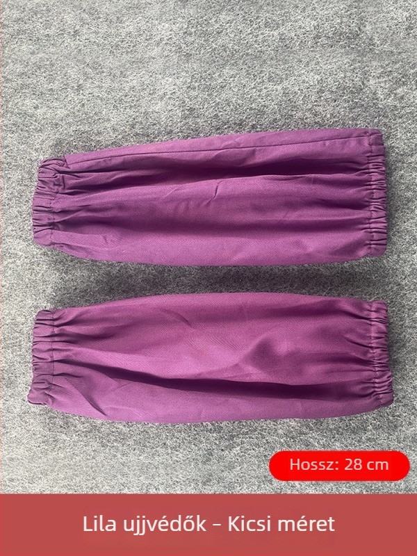 Hosszú pamut védőkarvédők munka közben, fehér, foltálló