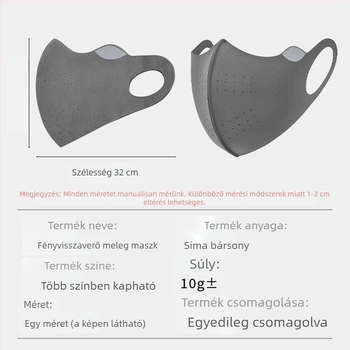 Őszi szélvédett, légáteresztő arcmaszk férfiaknak éjszakai kerékpározáshoz reflex matricákkal, Derong velúr anyag