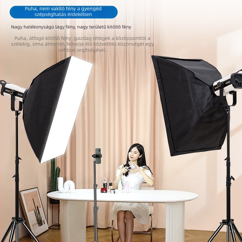 60x90 cm négyszögletes softbox levehető rács és lágy fényvédővel élő adásokhoz
