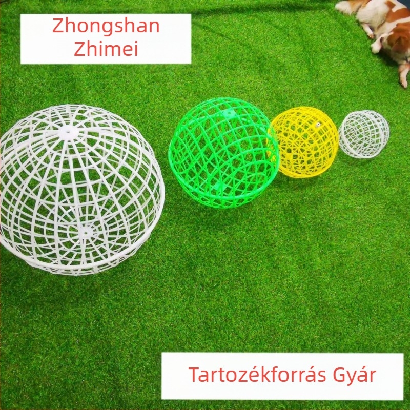 Rattan gömblámpa héj, műanyag rattan gömblámpa, átmérő 20–50 cm, hangulatvilágítás a táj megvilágításához