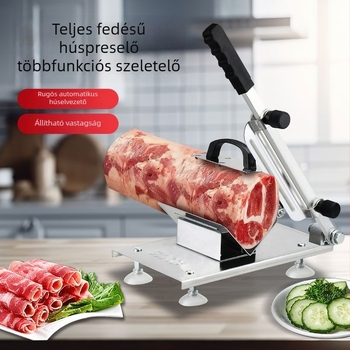 Kézi bárányhús tekercs szeletelő – otthoni és kisméretű kereskedelmi használatra, hús szeletelő fagyasztott és főtt húsokhoz, szénacél